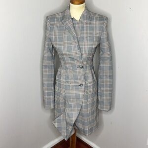 Ottolinger Grey Glen Check Single Breast Cotton Wool Blazer‎